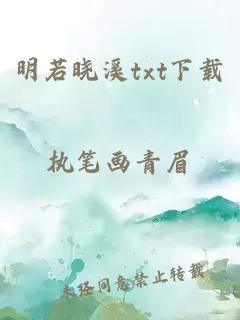 明若晓溪txt下载